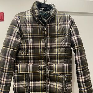 Polo by Ralph Lauren Plaid Puffer Jacket - Black, Yellow, Gray